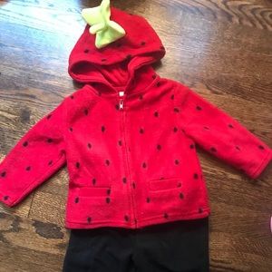 Adorable Strawberry Sweatshirt & Pants